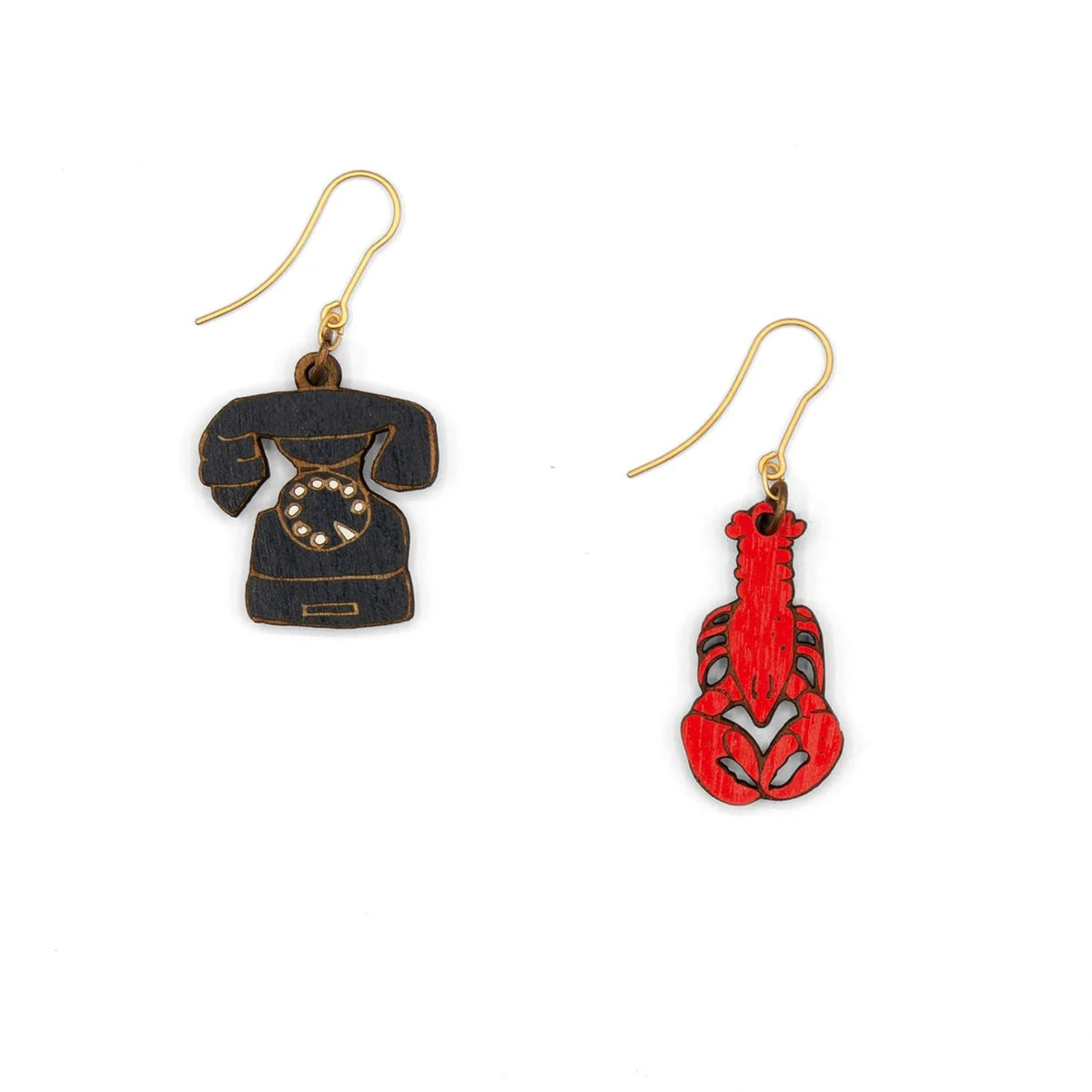 Materia Rica Lobster and Telephone Earrings