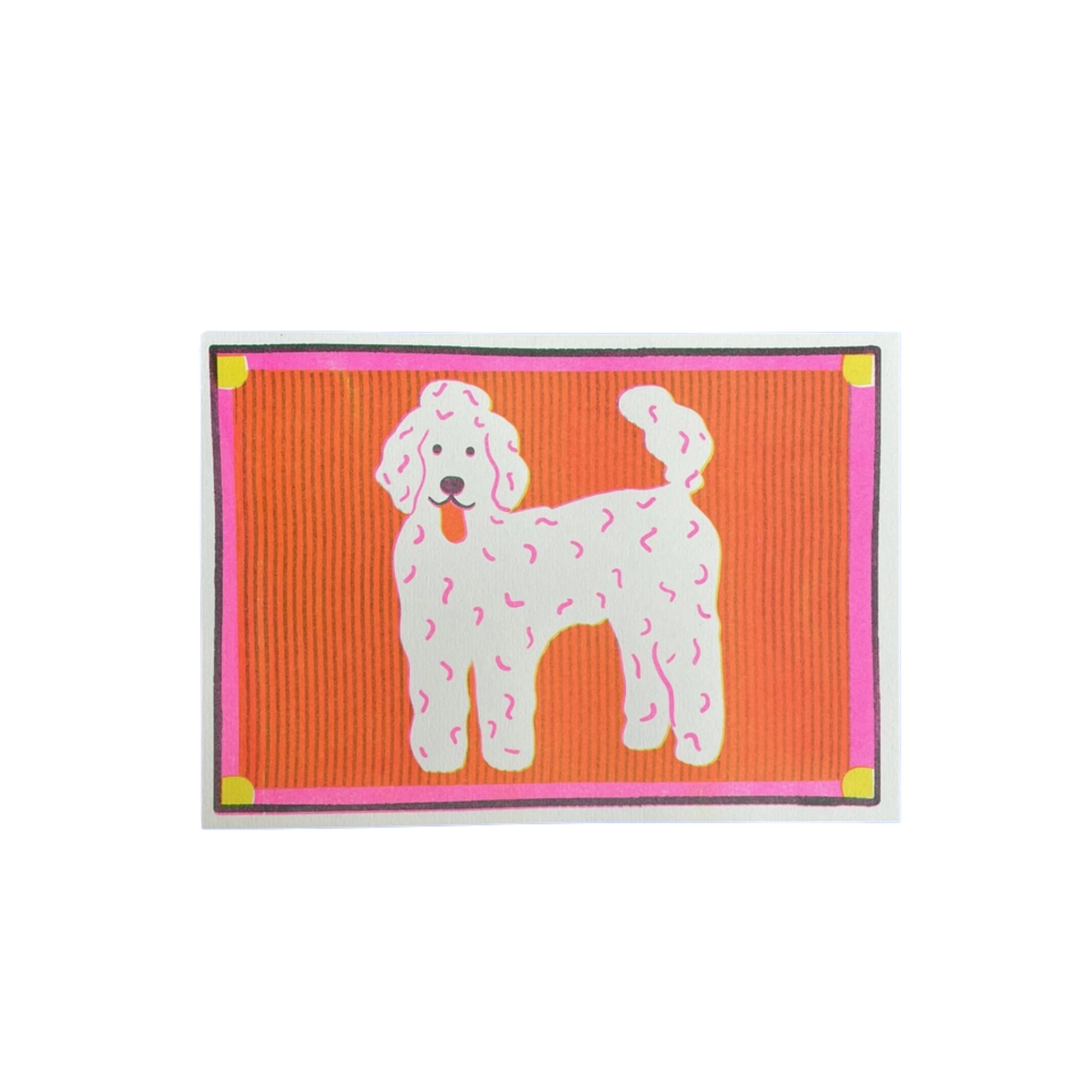 Naomi Wilkinson Illustration Poodle Mini Riso Print A5