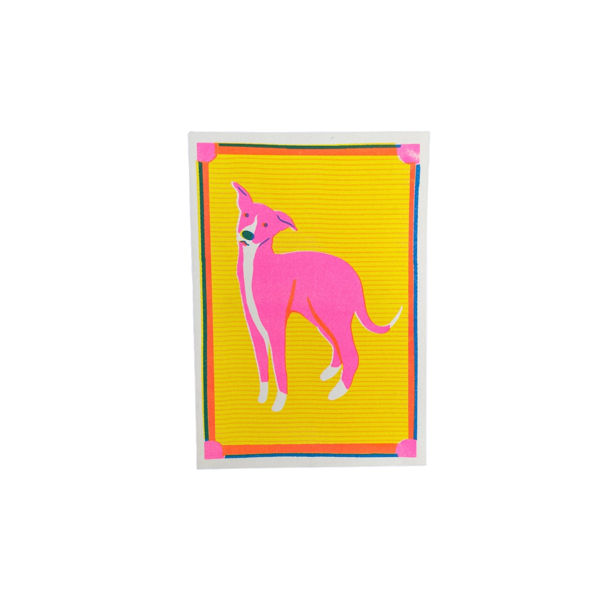 Naomi Wilkinson Illustration Whippet Riso Mini Print A5