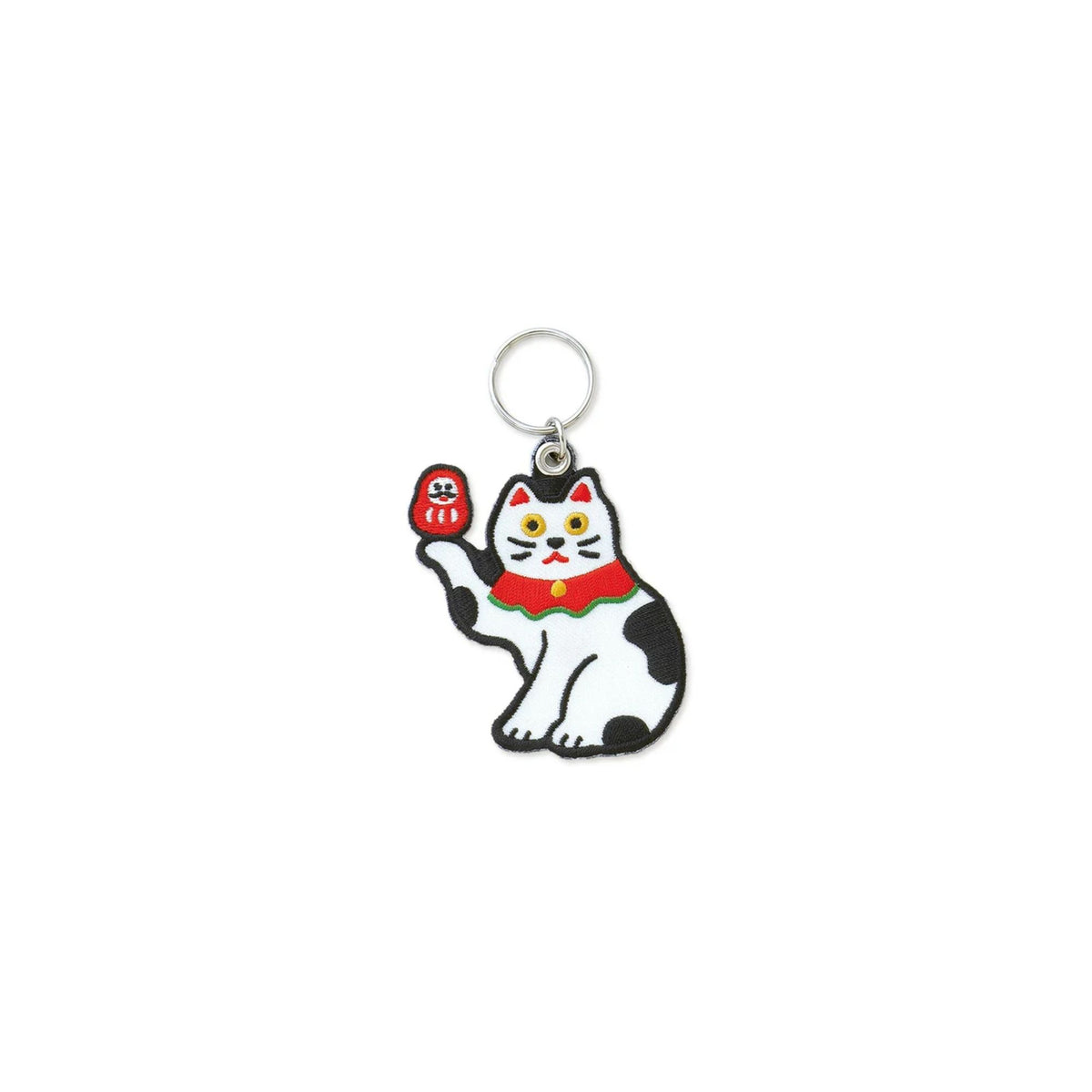 New Retro Cat (Manekineko) Stitch Keyring