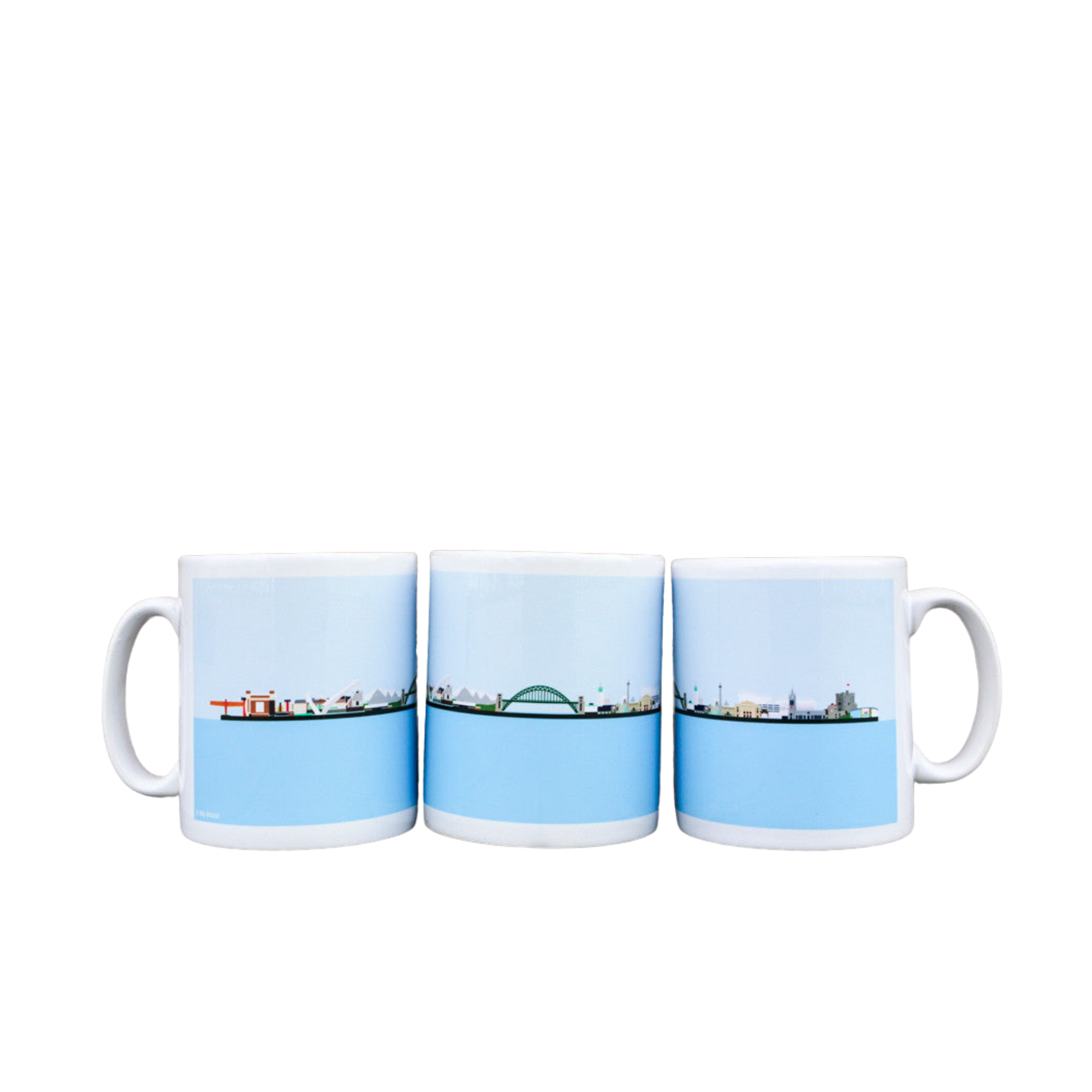 Newcastle Gateshead Skyline Mug 3 Views