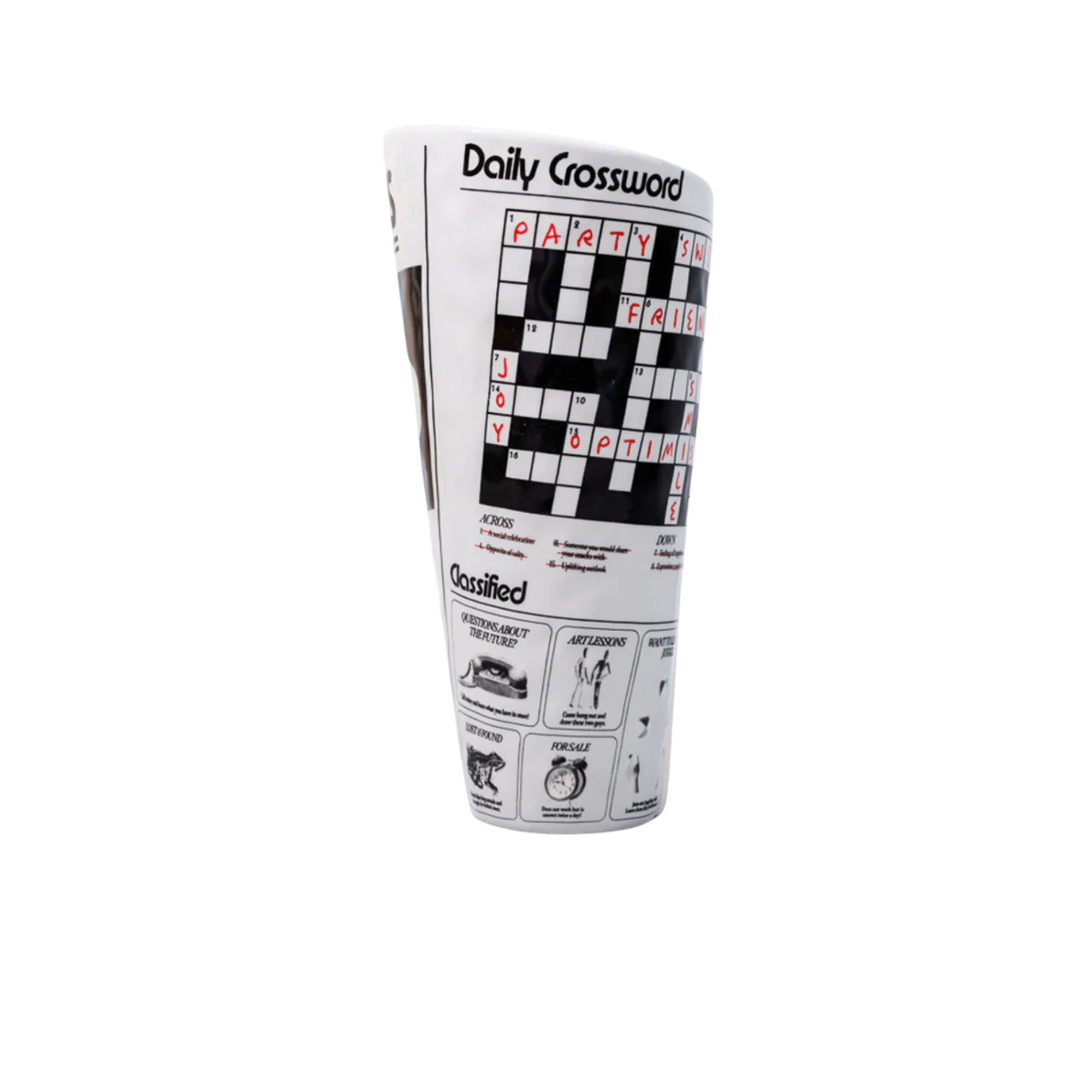 Newspaper Ceramic Vase