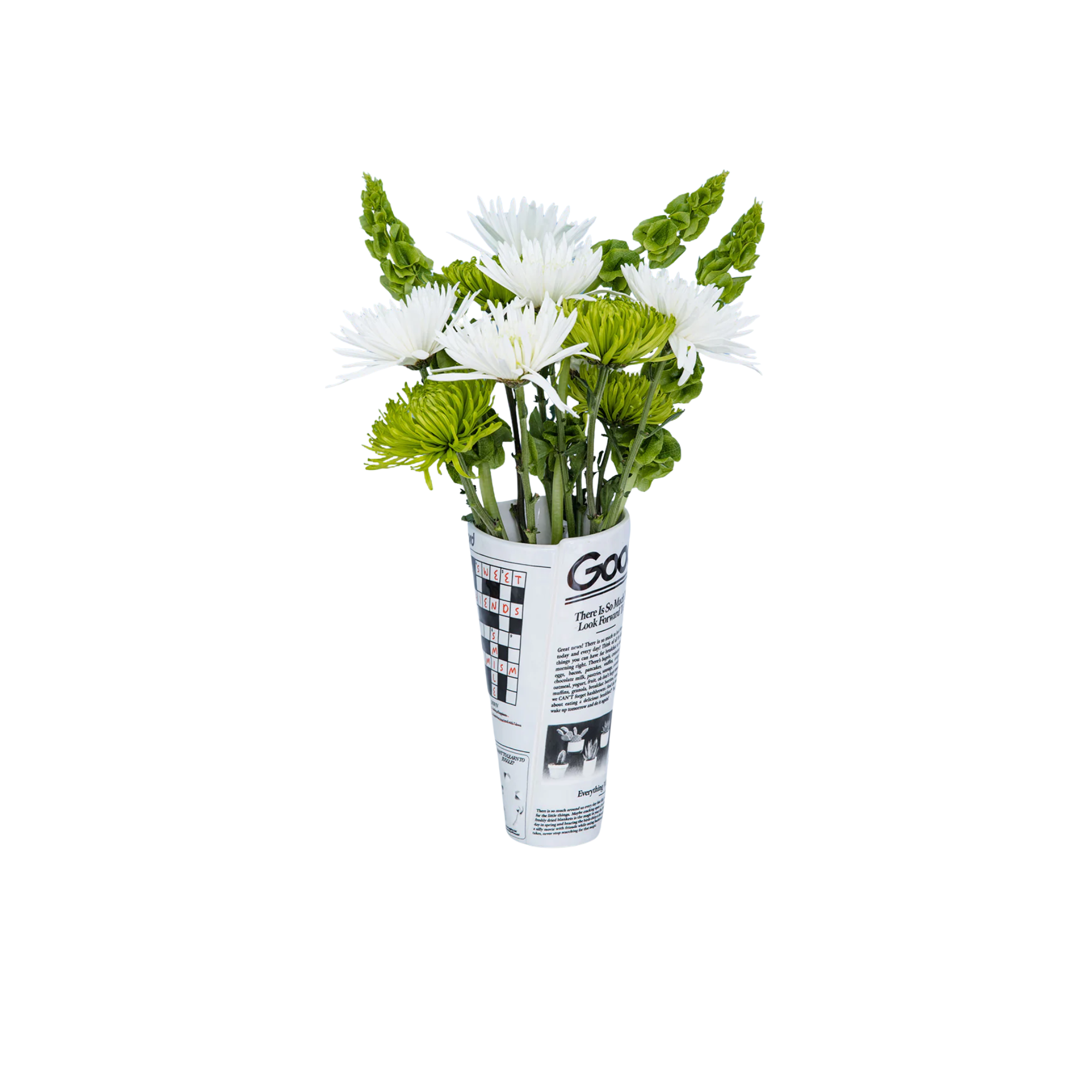 Newspaper Ceramic Vase