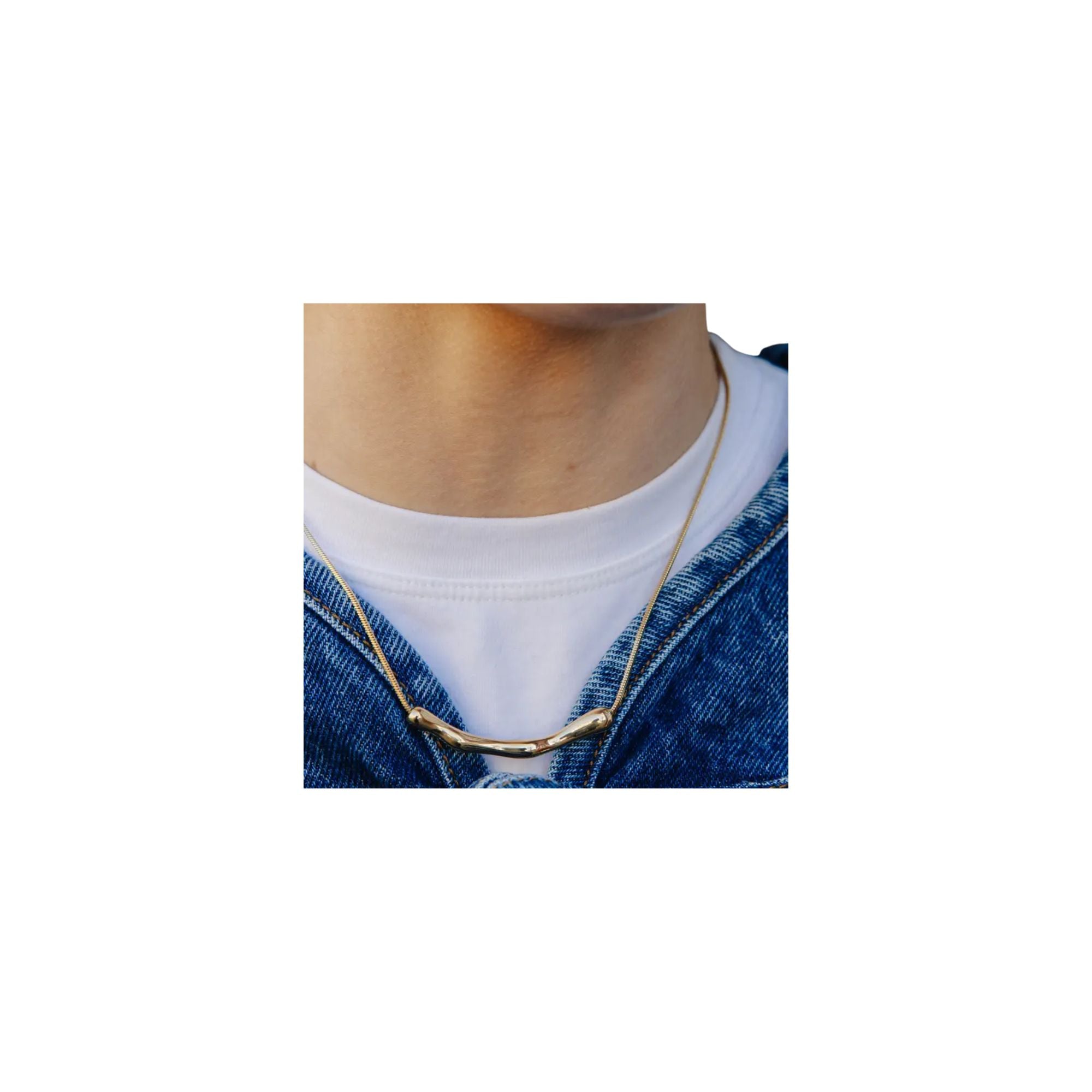 Nordic Muse Gold Organic Band Necklace