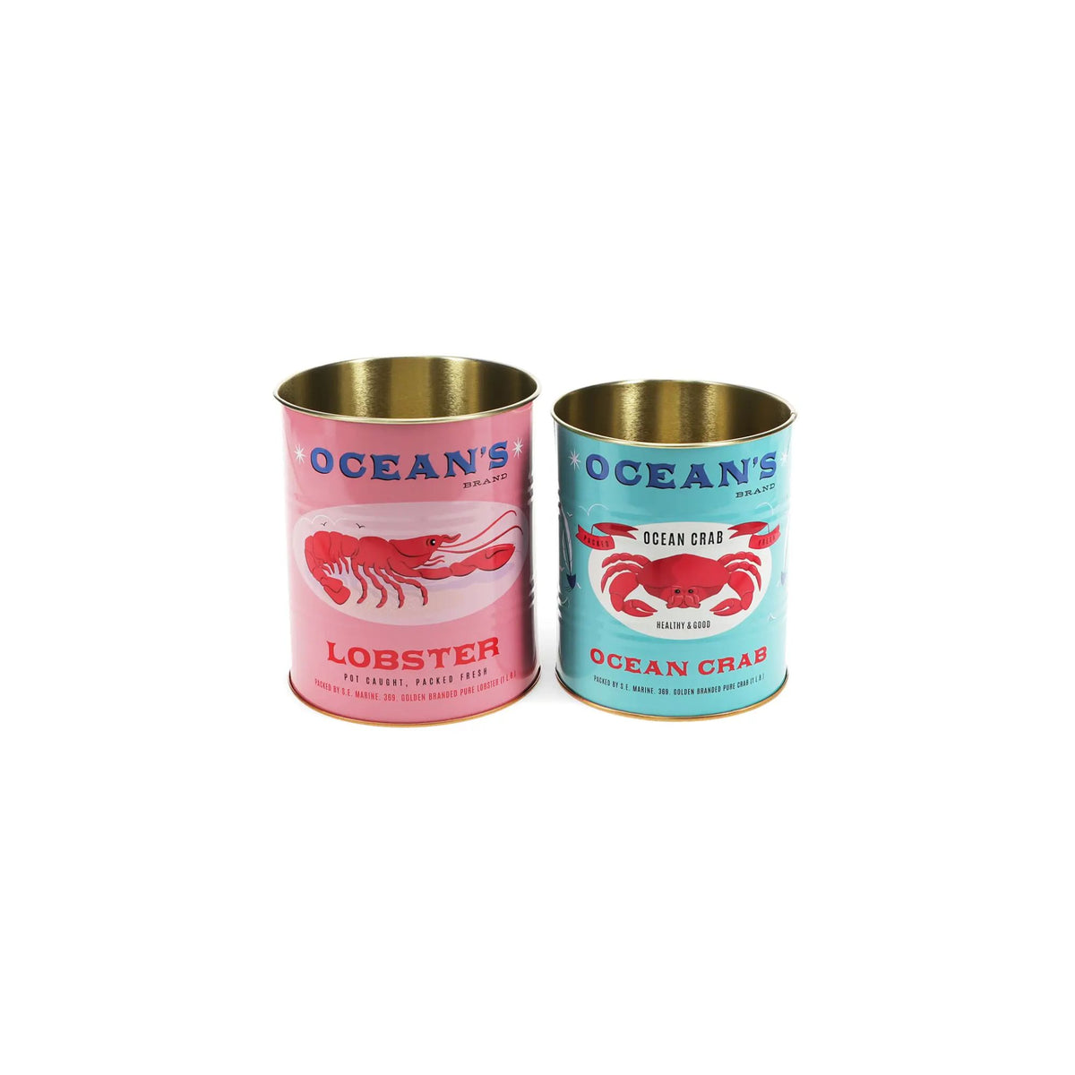 Ocean's Brand Set of 2 Storage Tins