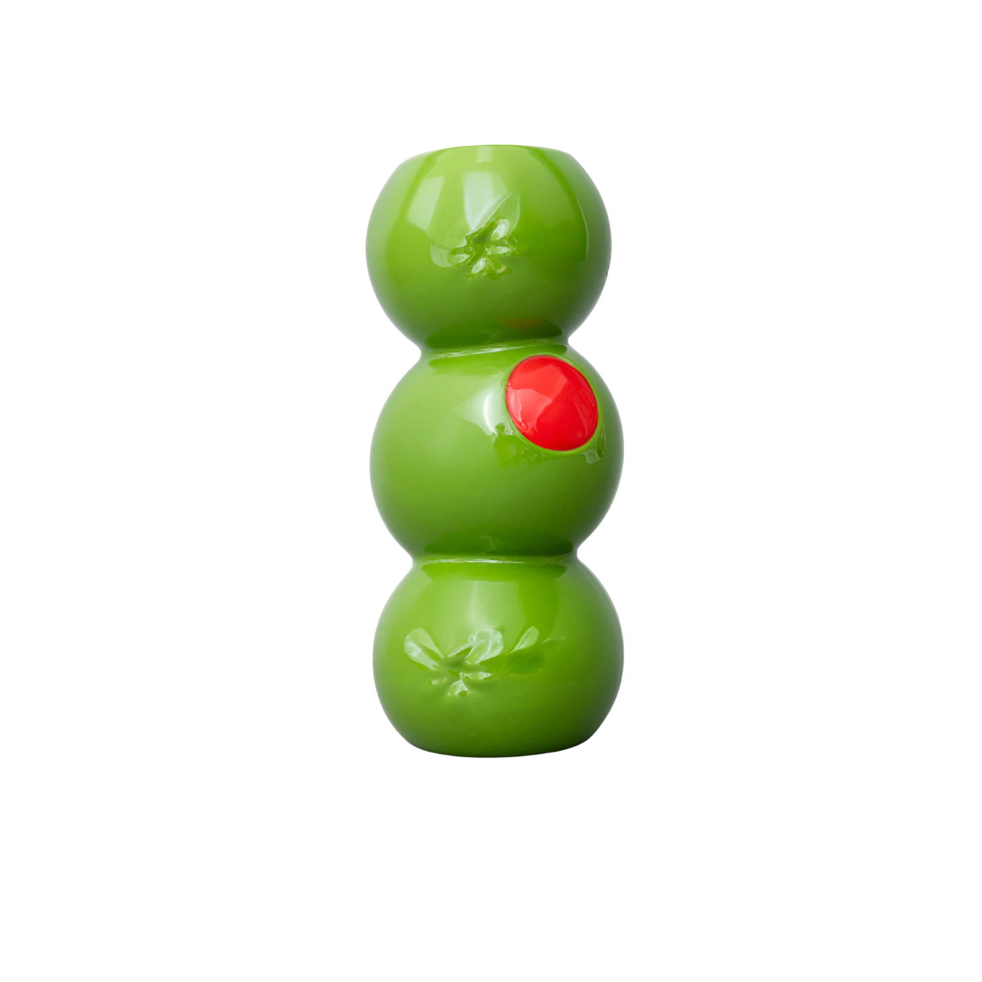 Olive Ceramic Vase With Stuffed Pimento
