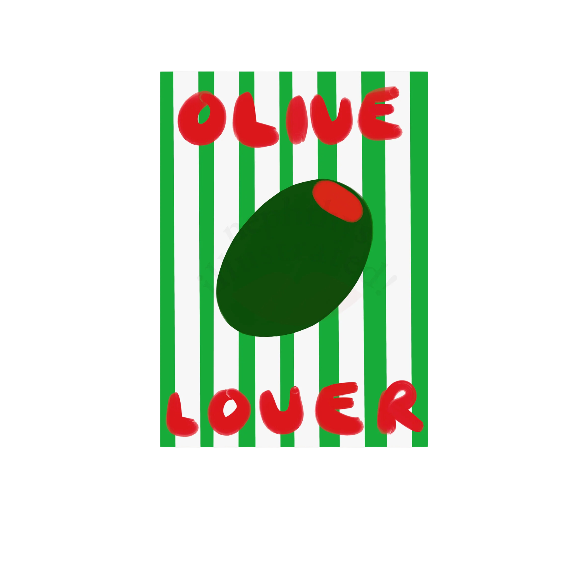 Olive Lover A3 Print