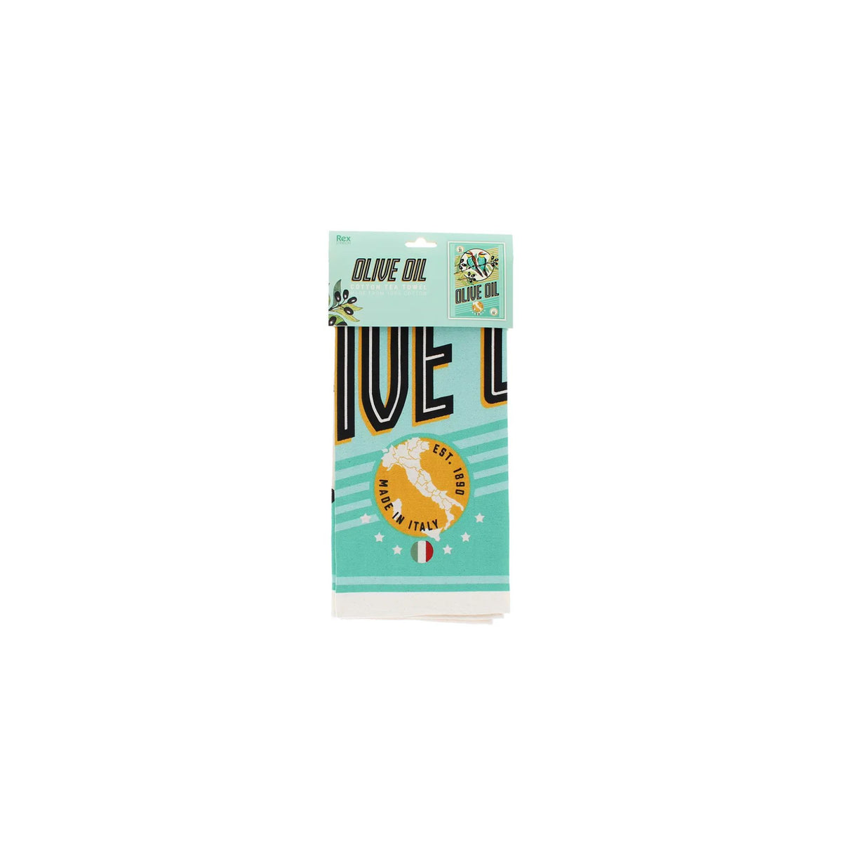 Olive Oil Tea Towel Packaging