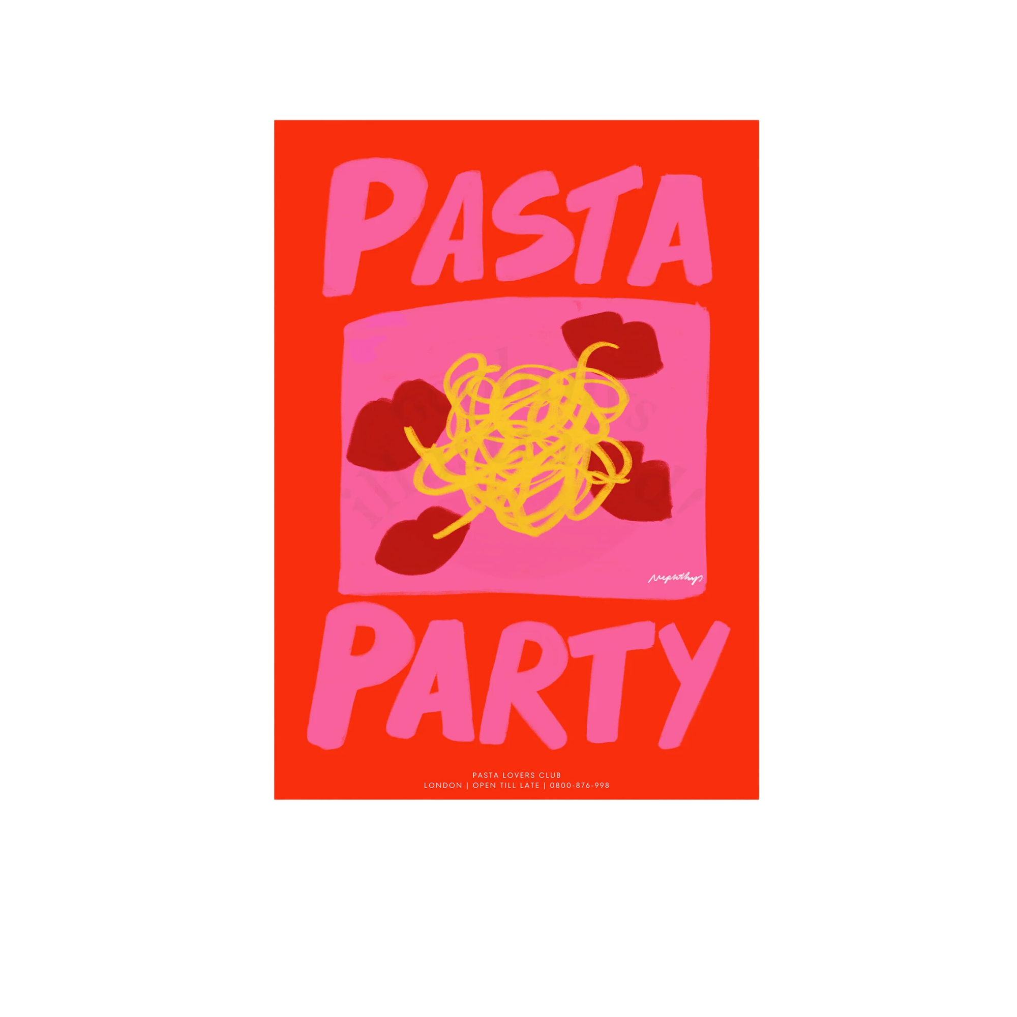 Pasta Party A3 Print