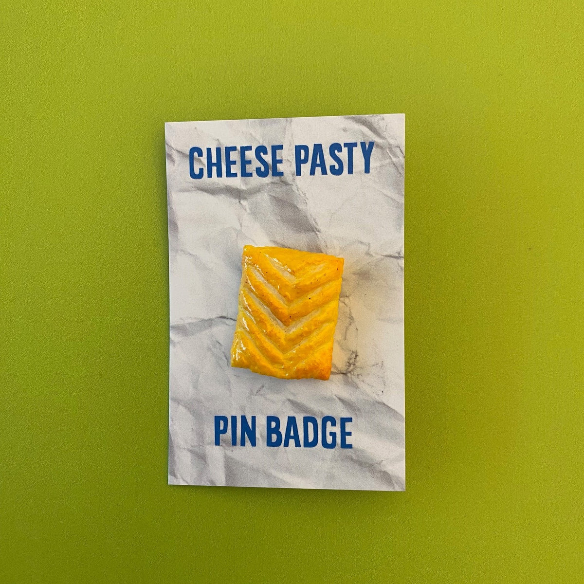 Lines Behind Cheese Pasty Resin Pin Badge