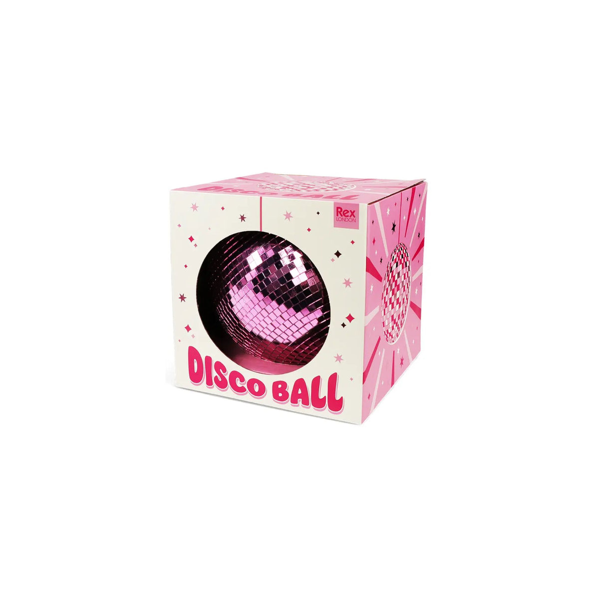 Pink Hanging Disco Ball With Packaging