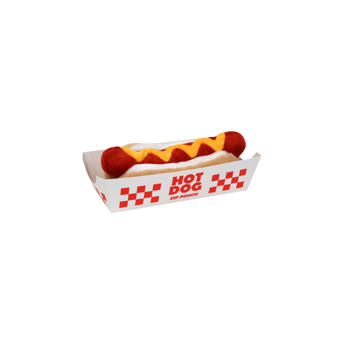 Plush Hot Dog Zip Pouch