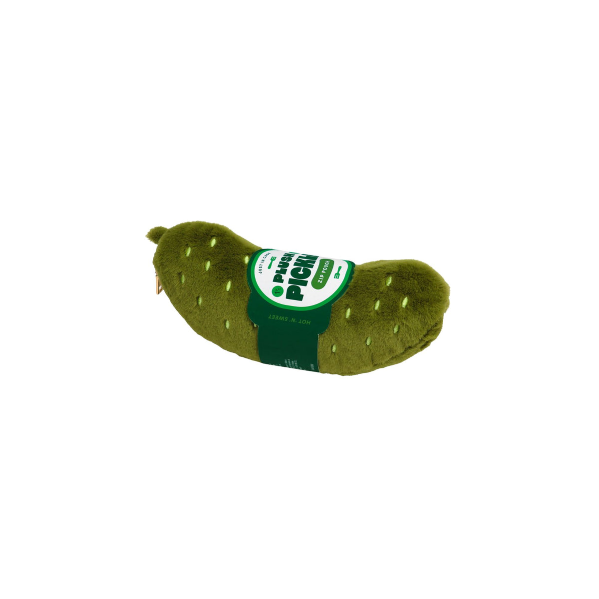 Plush Pickle Zip Pouch