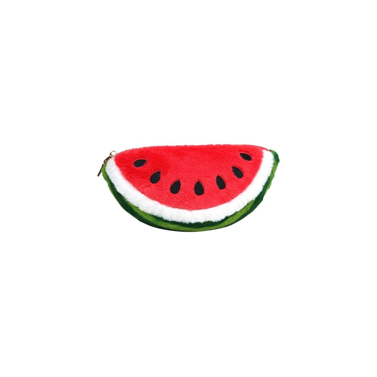 Plush Watermelon Zip Pouch