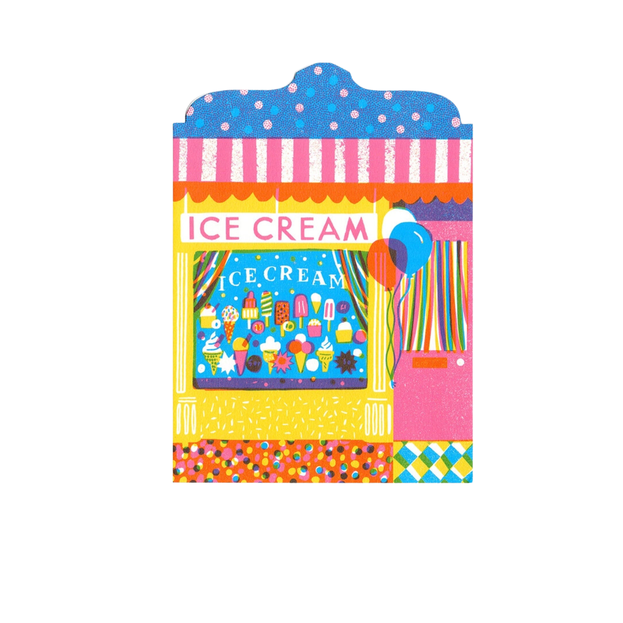 Printed Peanut Ice Cream Shop Card