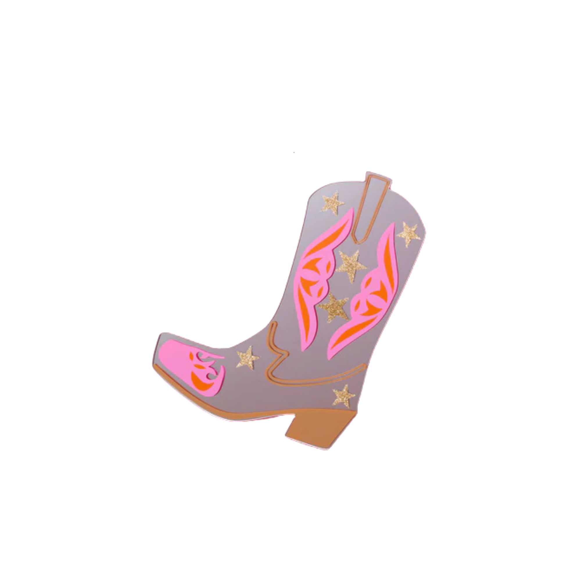 Printed Weird Rootin' Tootin' Cowboy Boot Mirror