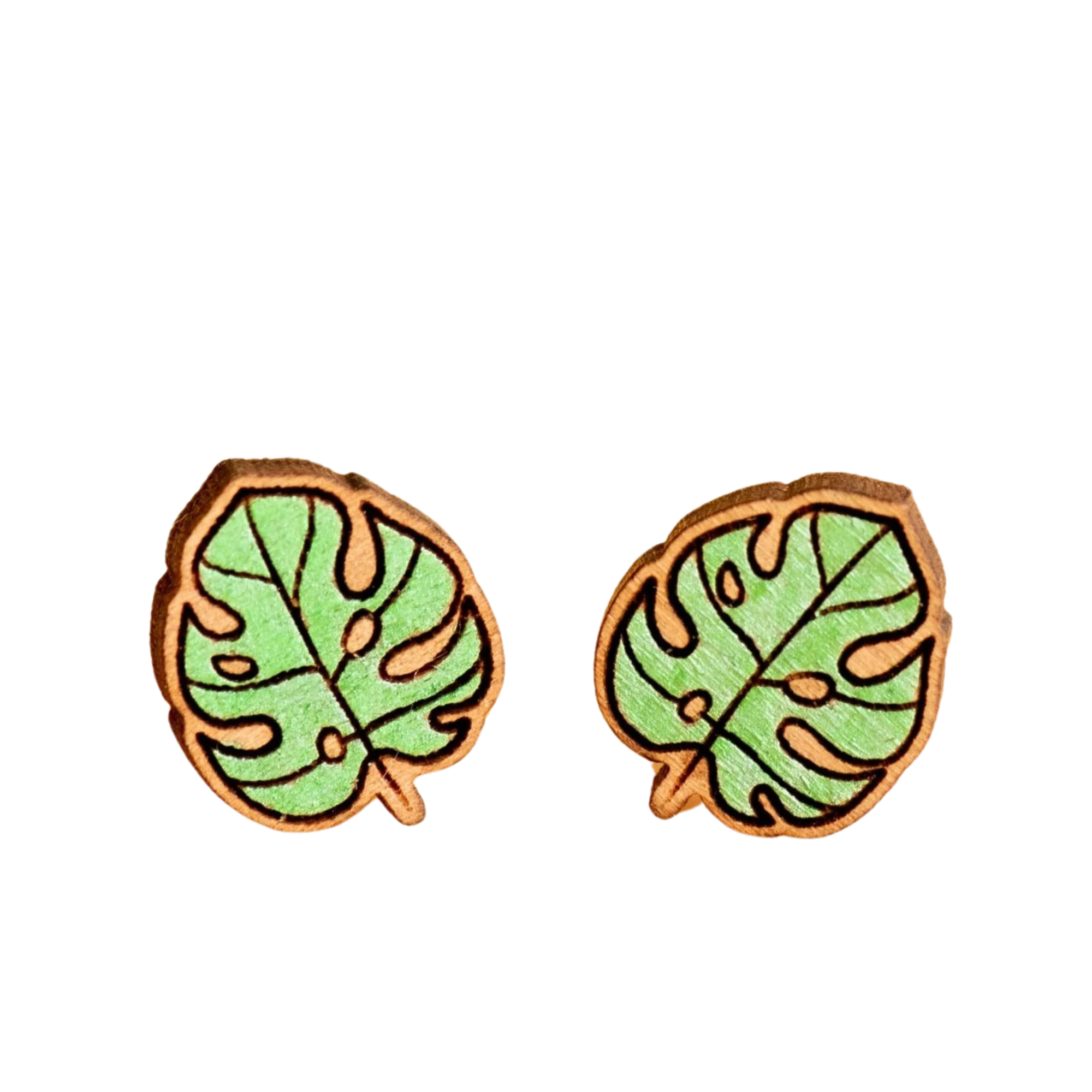 Robin Valley Monstera Earrings