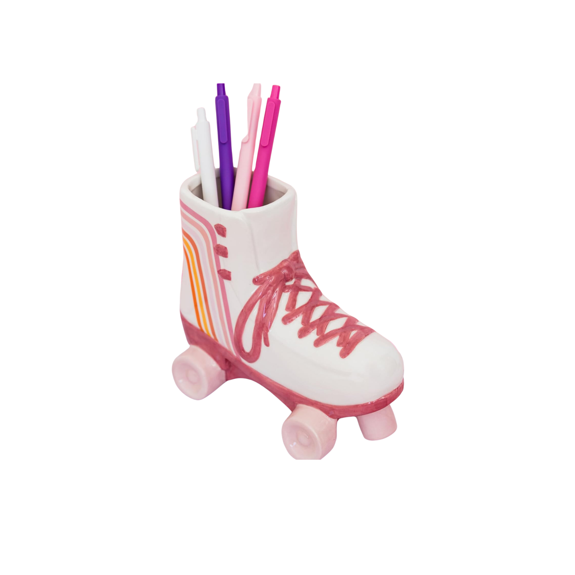 Roller Skate Vase With Pens