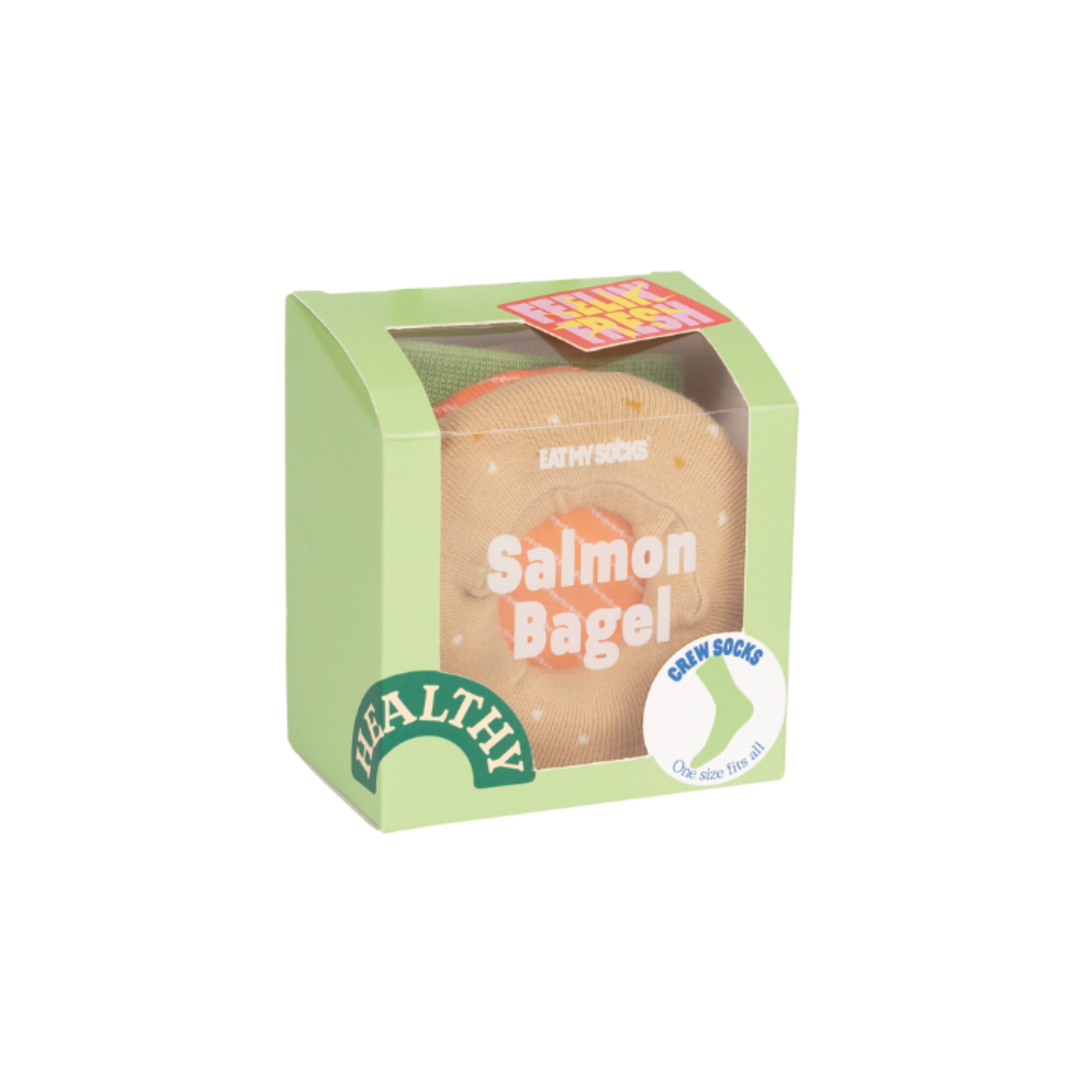 Salmon Bagel Socks Box