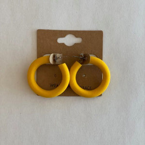 Wear With Grace Small Sunshine Yellow Hoops