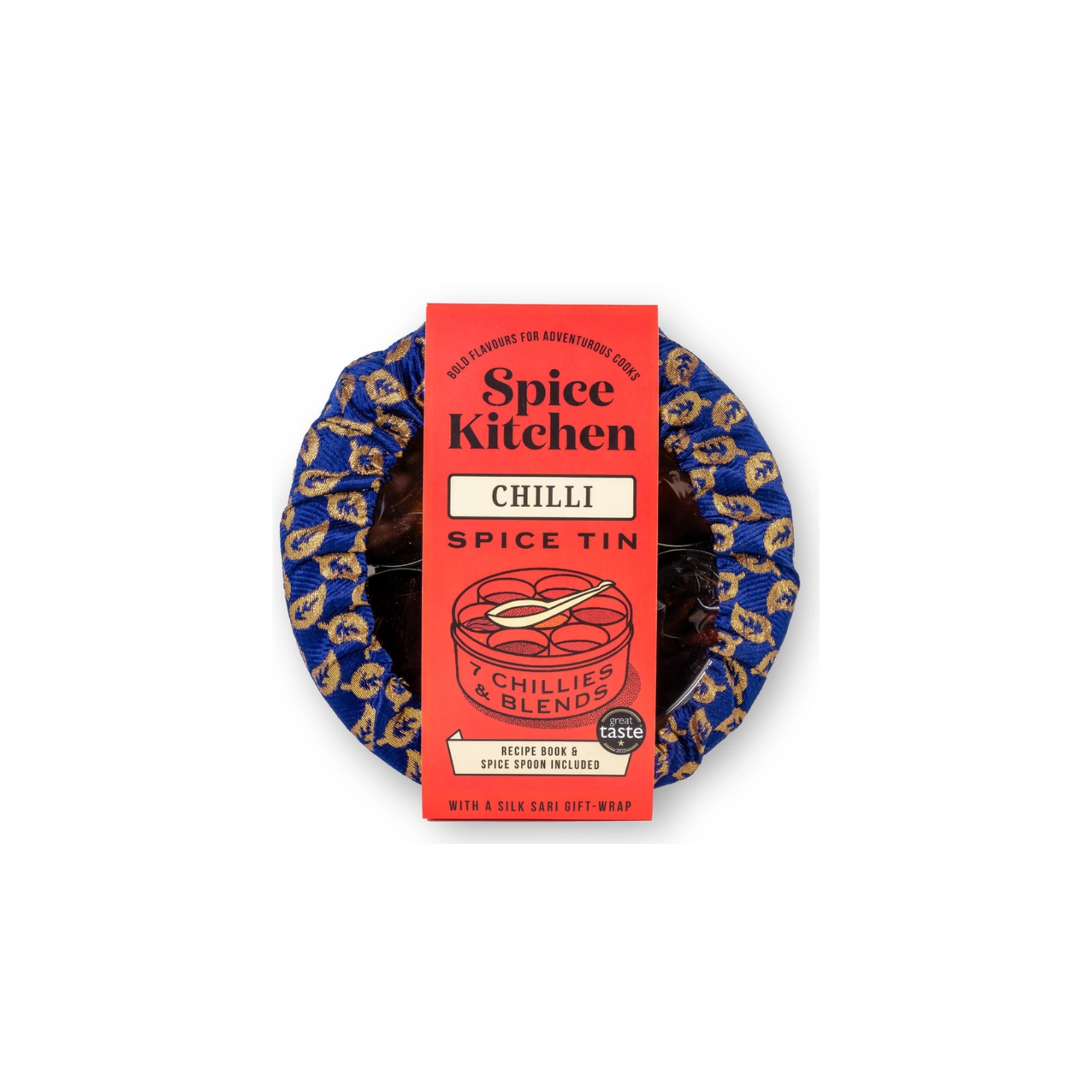 Spice Kitchen Chilli Tin With Silk Sari Wrap