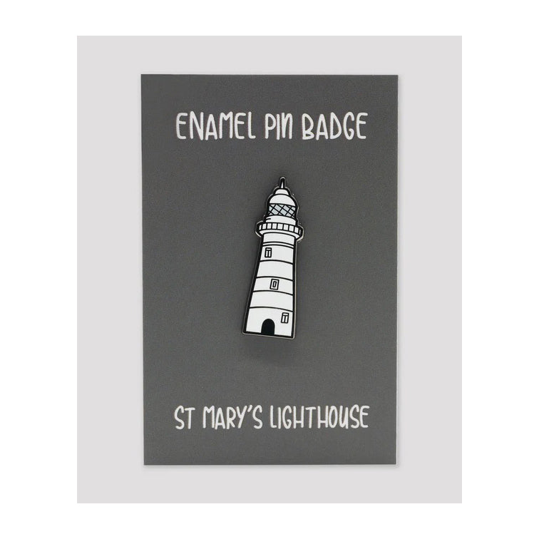 Lines Behind St Mary's Lighthouse Enamel Badge