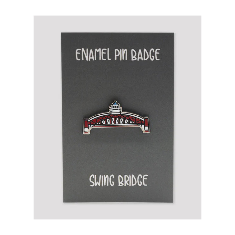 Lines Behind Swing Bridge Enamel Pin Badge