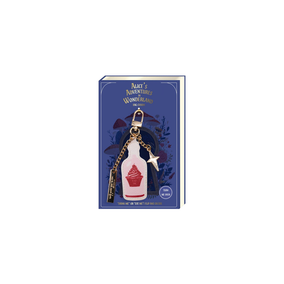 The Reading Room Alice in Wonderland Bag Charm with Packaging