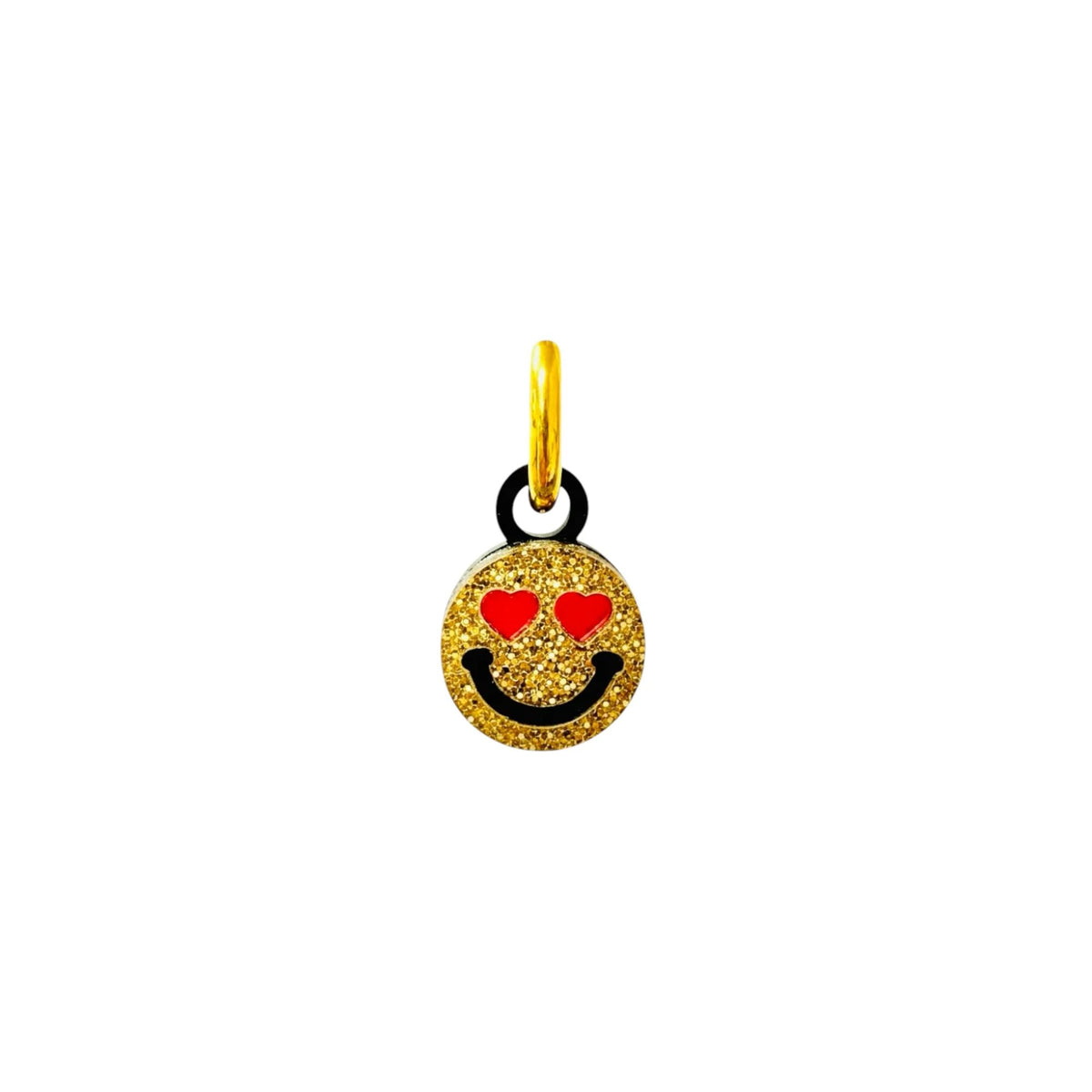 Weezy Pop Glitter Hear Eye Smiley Face Charm