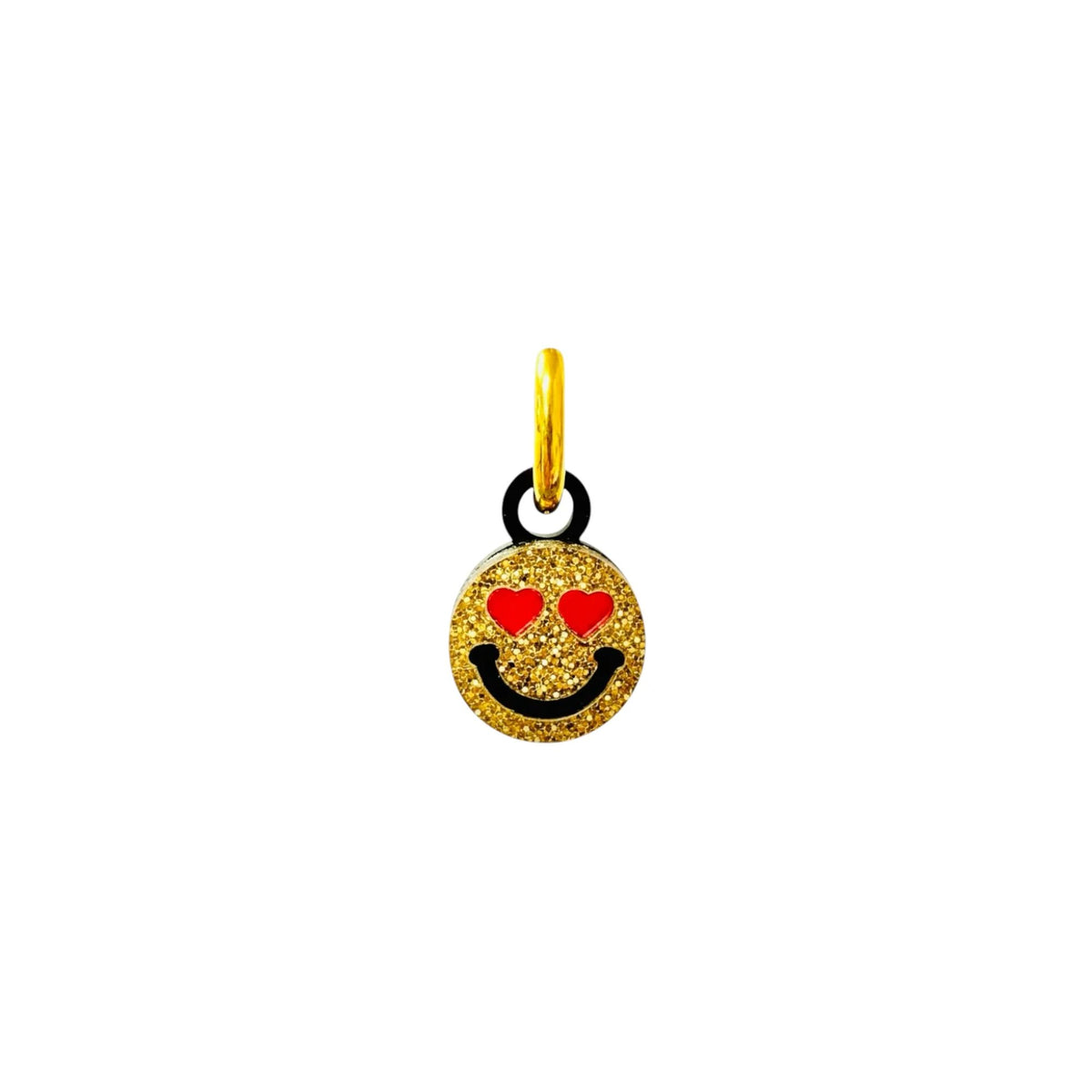 Weezy Pop Smiley Face Heart Charm