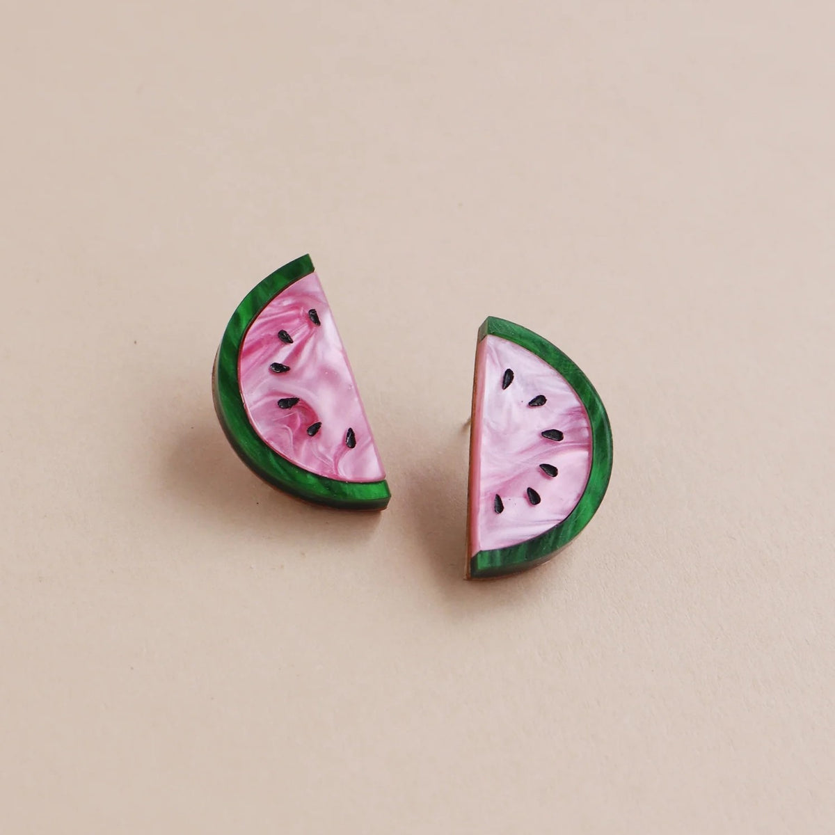 Wolf and Moon Watermelon Studs