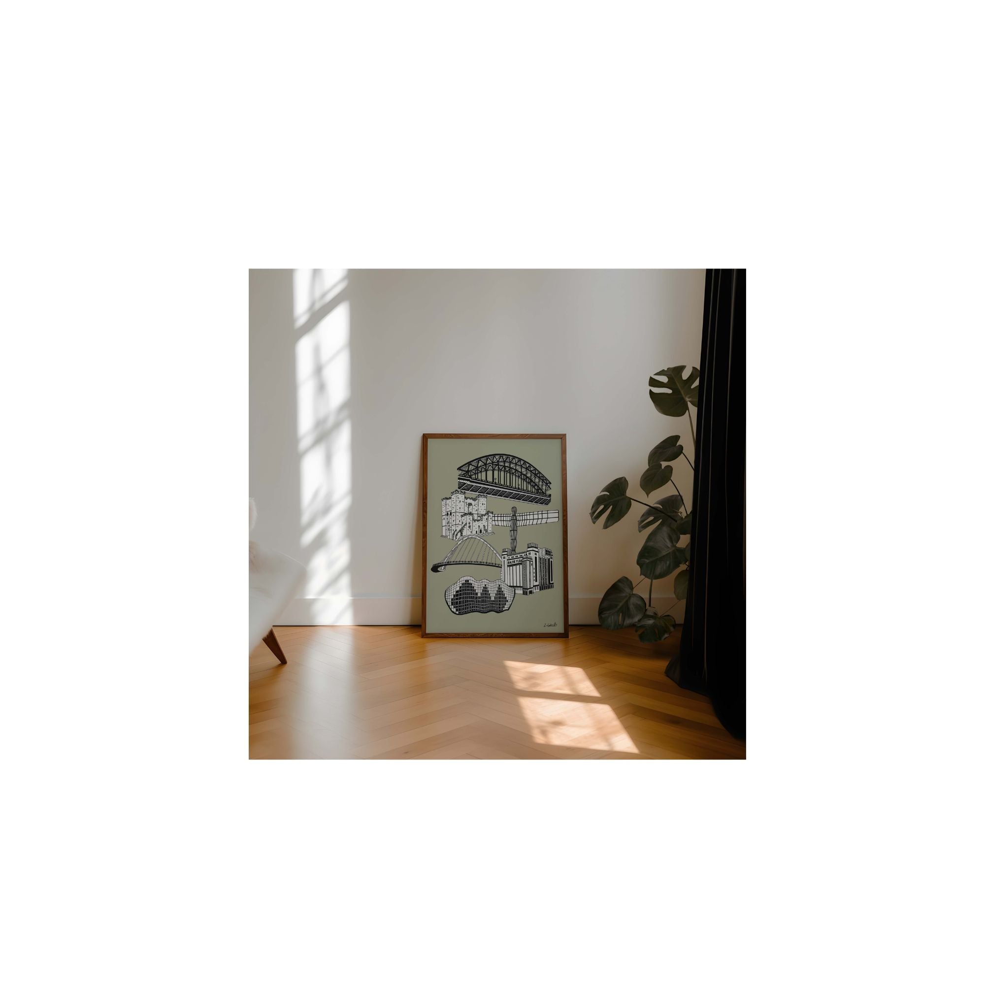 Zoe Cotterill Newcastle Gateshead Landmarks Print Lifestyle