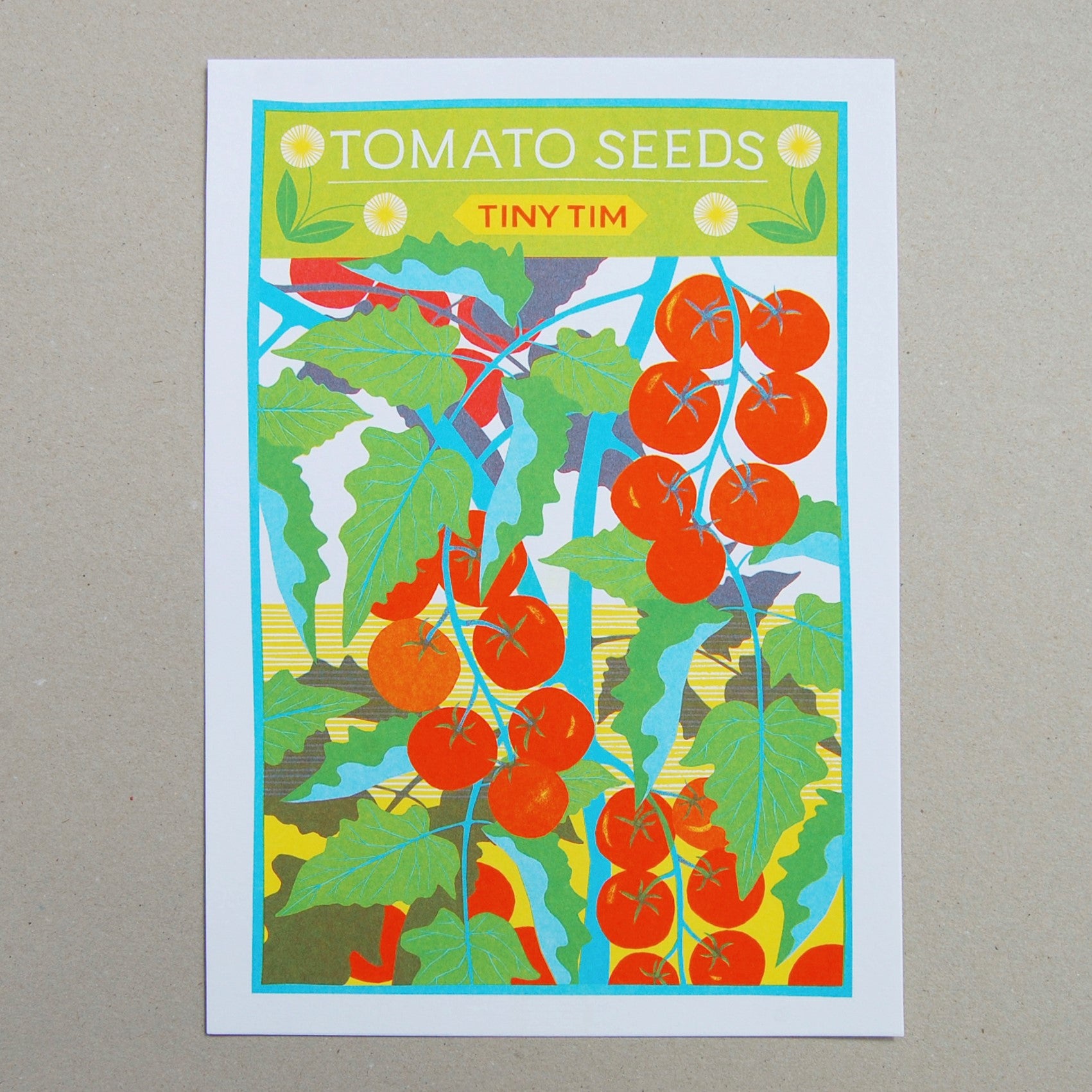 Tomato Seeds A4 Risograph