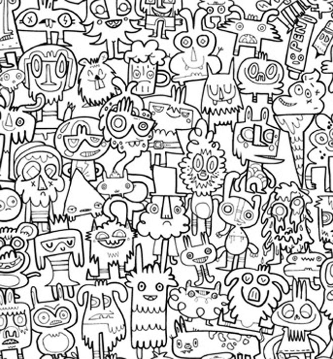 Burgerman Colouring In Wallpaper - BALTIC Shop