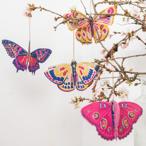 Butterfly Paper Decorations on Tree