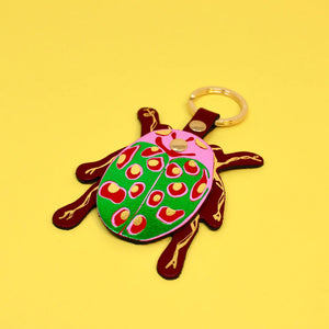 Beetle Key Fob Double Spot Red Green Pink