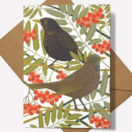 Printer Johnson Blackbirds Greeting Card