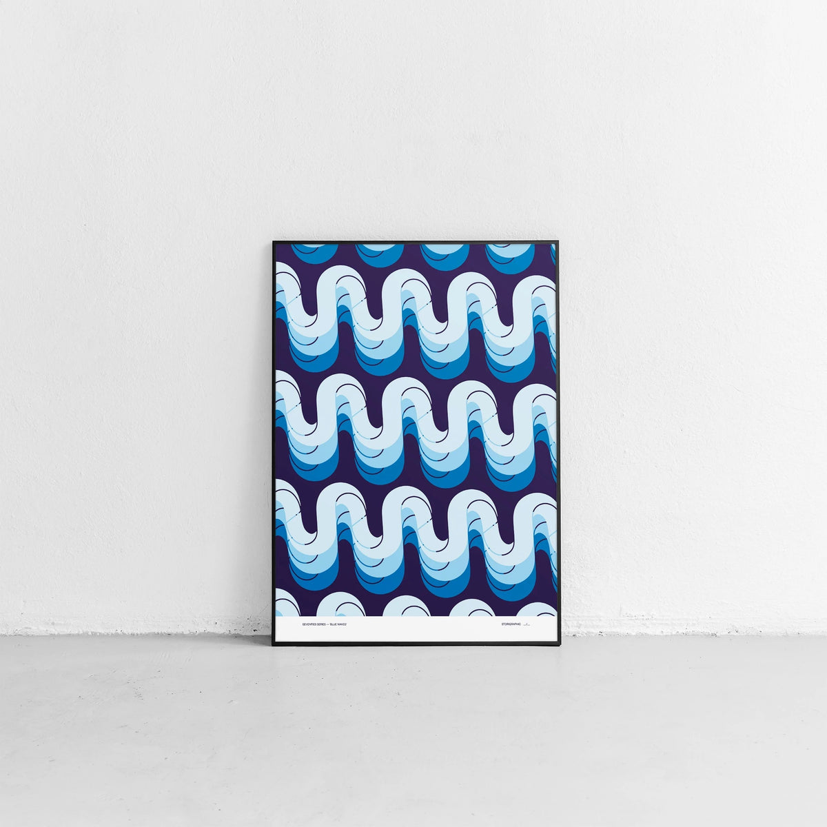 Storigraphic A3 Blue Wave Print