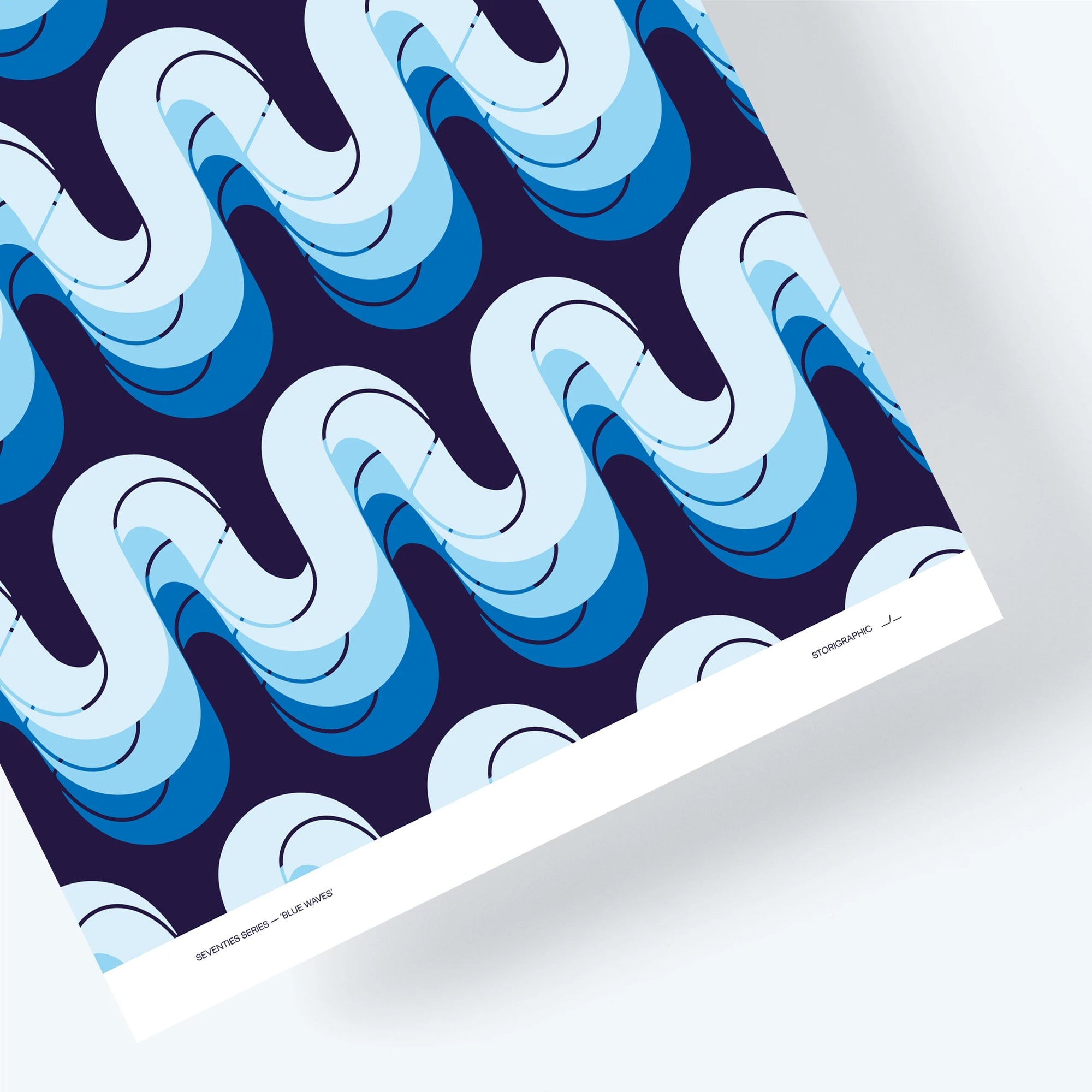Storigraphic A3 Blue Wave Print