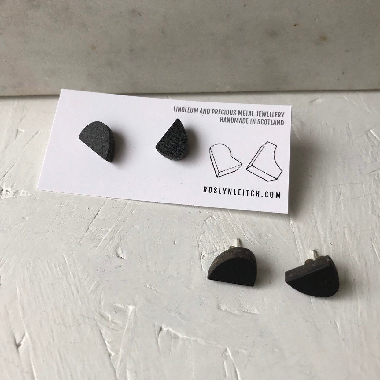 Roslyn Leitch Black Bump Earrings