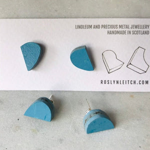 Roslyn Leitch Blue Bump Earrings