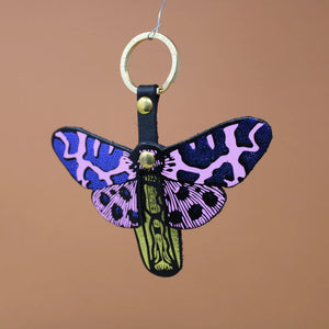 Butterfly Key Fob Blue Pale Pink