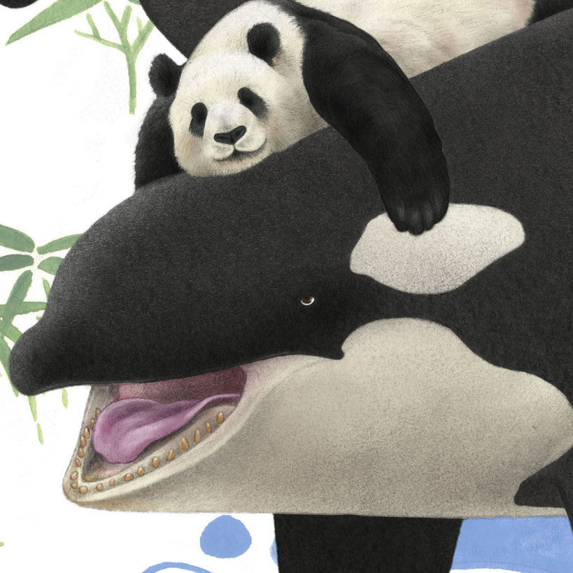 Kozyndan Captives Orcas and Pandas Limited Edition Print Detail