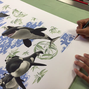 Kozyndan Captives Orcas and Pandas Limited Edition Print Signing