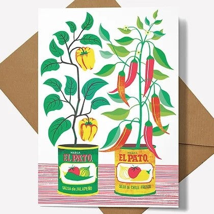 Printer Johnson Chilli Pepper Greeting Card