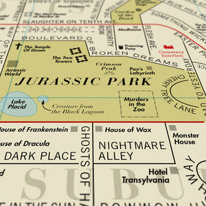 Dorothy Print Film Map Jurassic Park