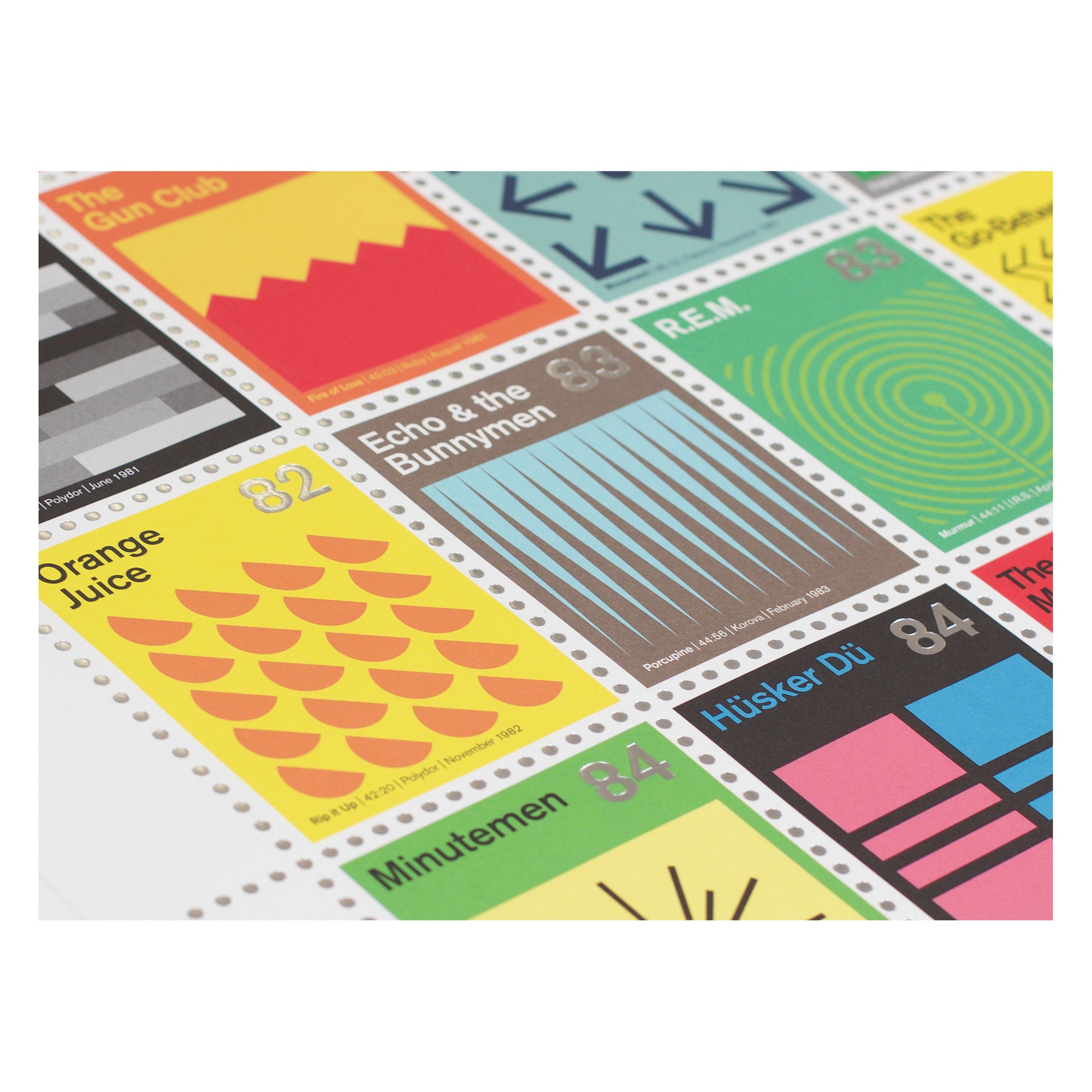 Stamp Album Print - Post-Punk