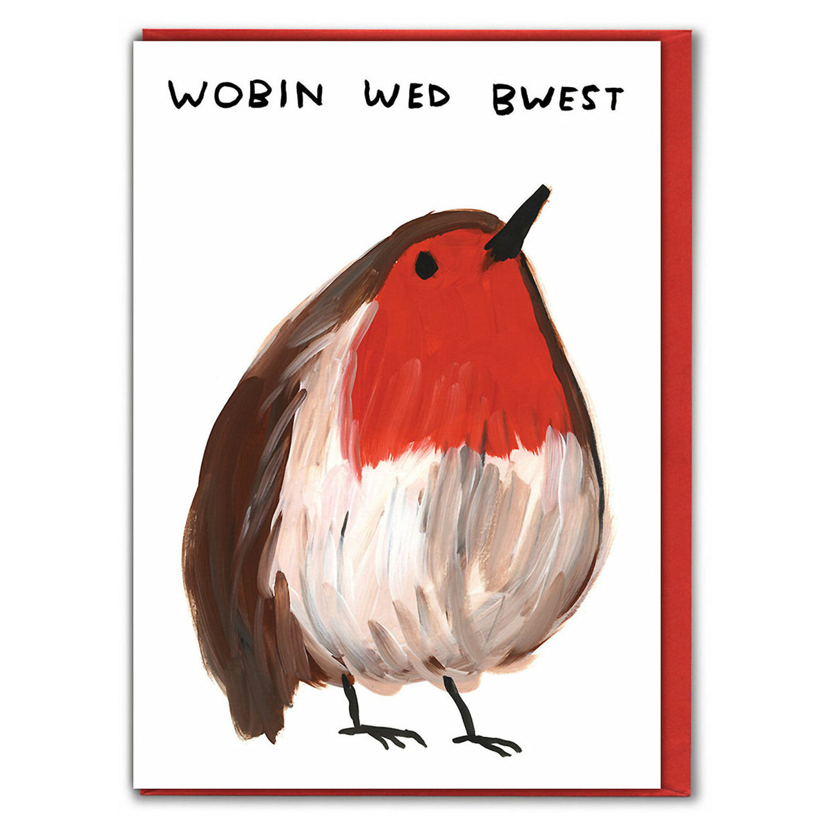 David Shrigley Wobin Wed Bwest Christmas Card