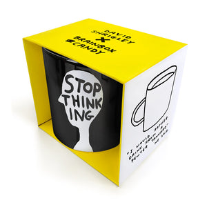David Shrigley Stop Thinking Mug Box