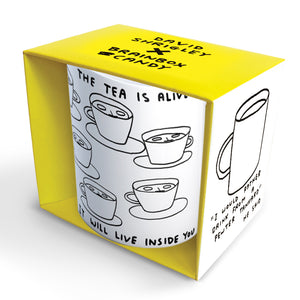 David Shrigley The Tea is Alive Mug Box